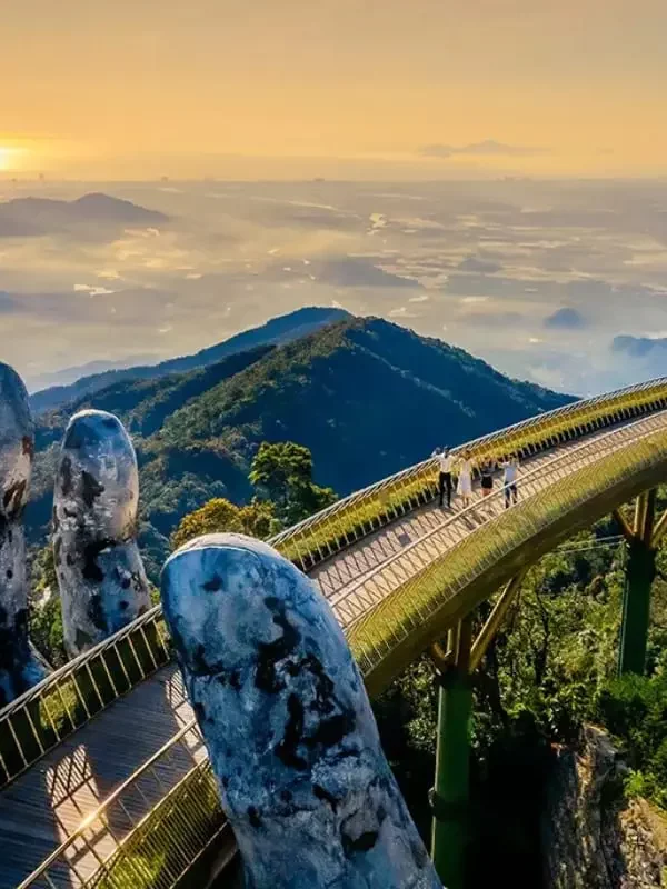 Golden Bridge Ba Na Hills - Iconic Hand-Designed Architecture by ViettrendTour.