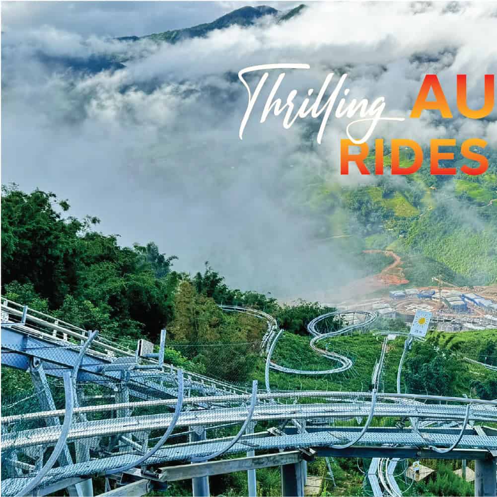 A breathtaking view of Sapa's lush mountains from the cable car ride.