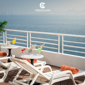 sundeck-seaside-loungers-city-view-catherine-cruise-halong-bay-viettrendtour