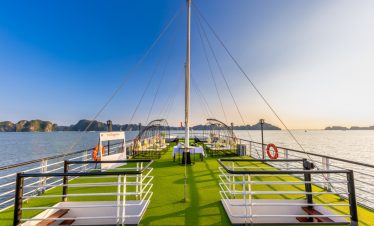 Heritage Cruise Halong Bay - Spacious deck with scenic views and relaxing atmosphere.