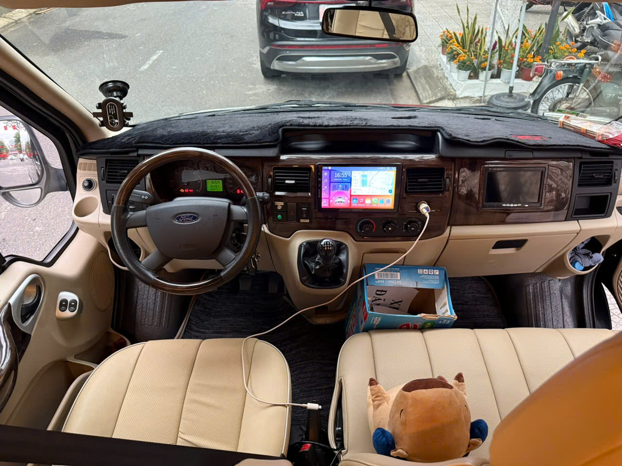 Comfortable vehicle interior with modern amenities for a scenic journey.
