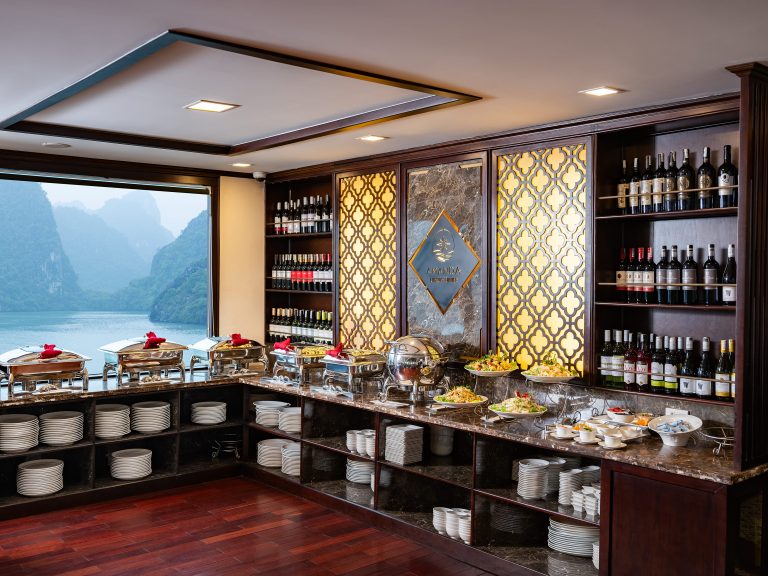 Stunning view of Lan Ha Bay from the cruise balcony, perfect for a relaxing and scenic voyage.