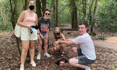 Hiking adventure in lush forest with friends, exploring nature's beauty and hidden trails.
