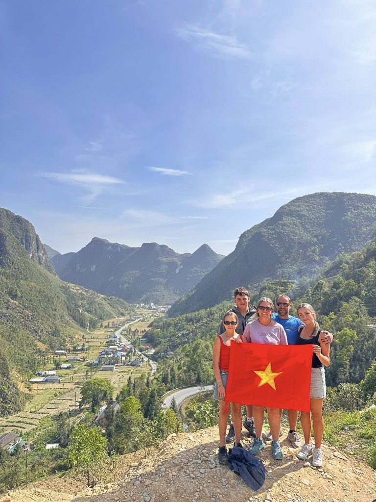 Spectacular mountain landscape with lush greenery and deep valleys, perfect for trekking and adventu.