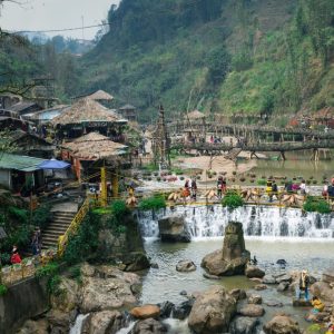 sapa-cat-cat-village-waterfall-wooden-bridges-ethnic-houses-viettrendtour
