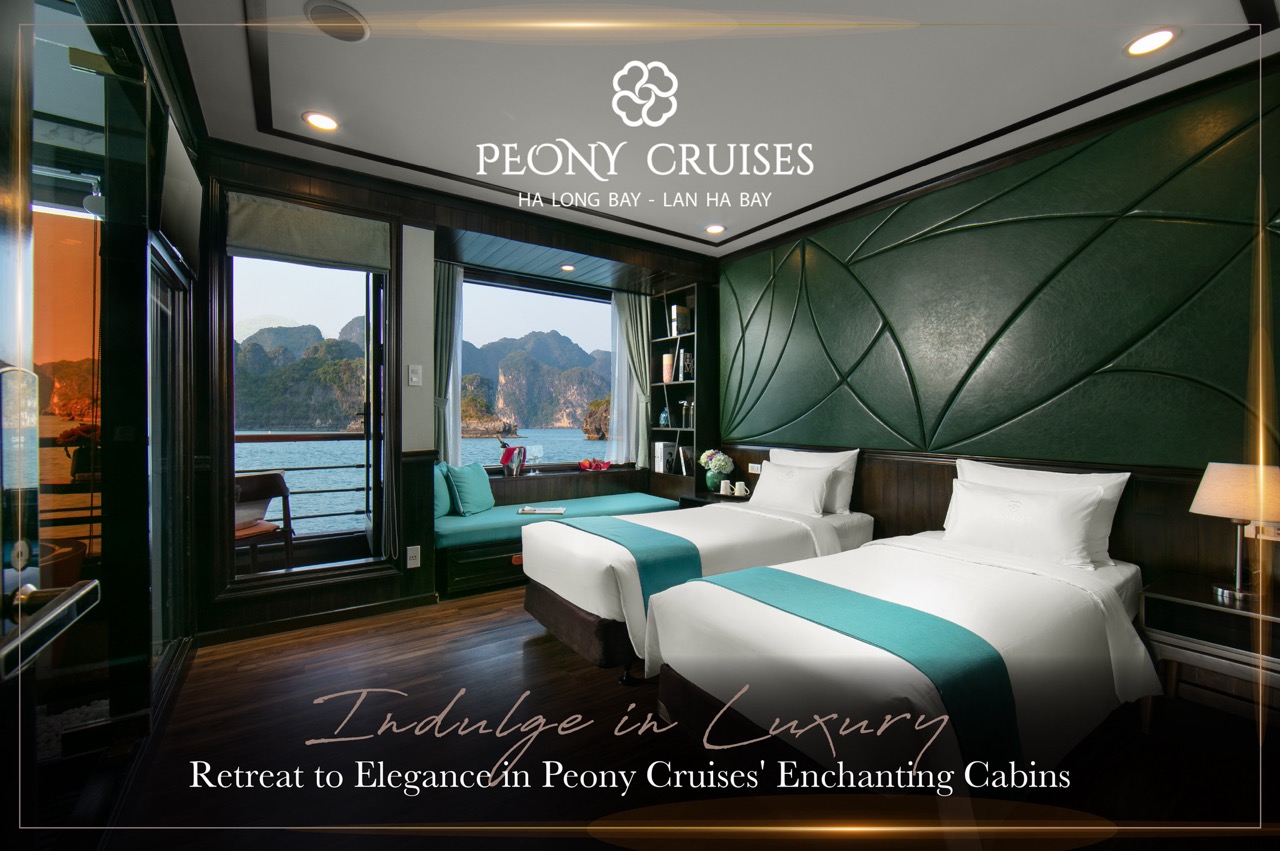 Luxurious cruise balcony with stunning views of Halong Bay, perfect for a romantic getaway or advent.