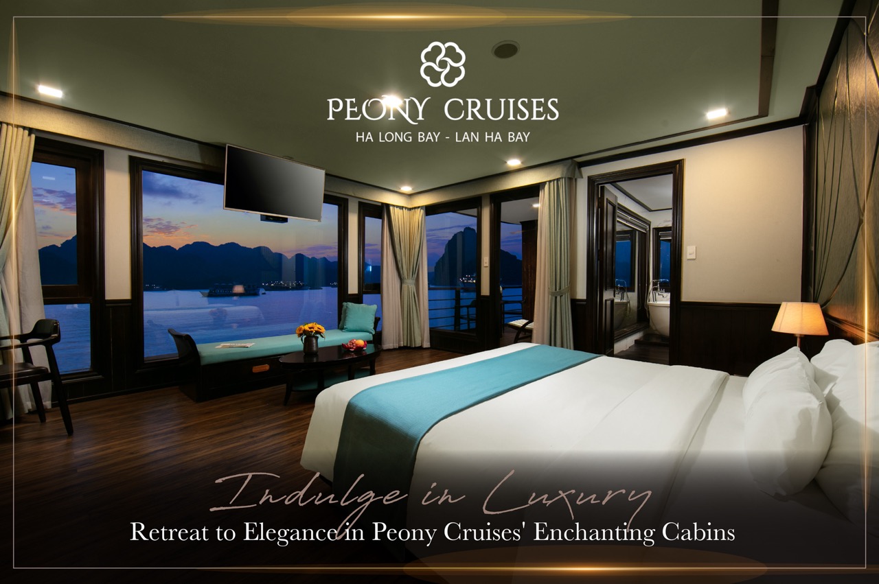 A spacious cruise balcony overlooking Halong Bay's stunning seascape, perfect for a romantic getaway.