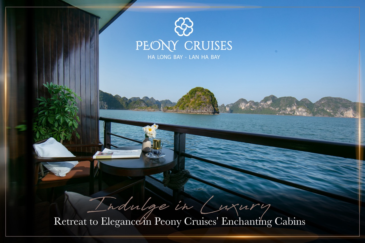 Stunning view from a luxury cruise balcony in Halong Bay, perfect for a relaxing and scenic travel e.