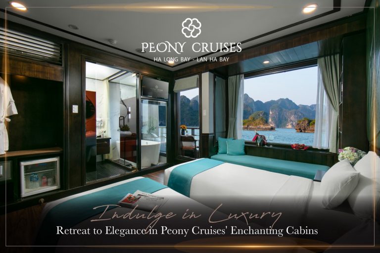 Luxurious cruise balcony with scenic views of Halong Bay, perfect for a relaxing vacation.