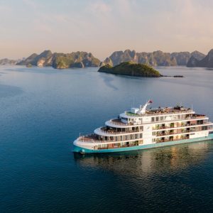 Capella Cruise Aerial View in Lan Ha Bay