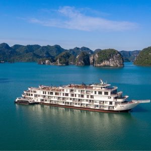 cruise-exterior-aerial-blue-sky-ambassador-cruise-halong-bay-viettrendtour