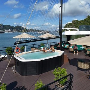 exterior-aerial-karst-view-catamaran-premium-halong-bay-viettrendtour