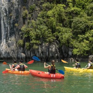 kayaking-luon-cave-lagoon-ambassador-cruise-halong-bay-viettrendtour