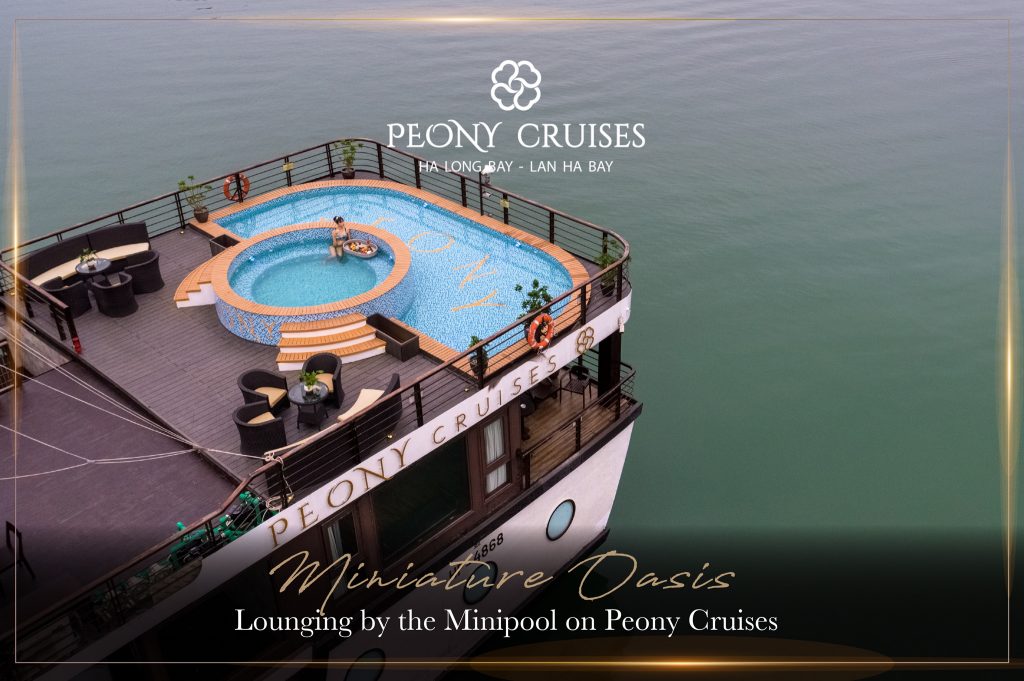 Stunning Halong Bay cruise balcony with panoramic views and tranquil waters.