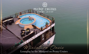 Stunning Halong Bay cruise balcony with panoramic views and tranquil waters.