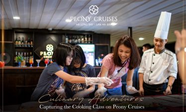 Enjoy a cooking class on Peony Cruise in Halong Bay with happy travelers and professional chefs.