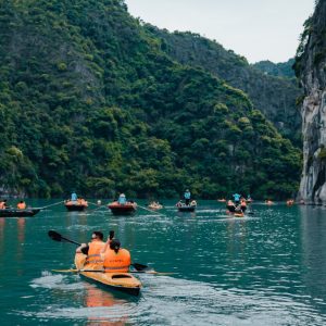 sampan-inside-grotto-dark-bright-cave-lan-ha-bay-viettrendtour