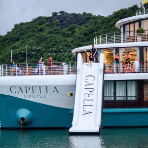 waterslide-fun-capella-cruise-lan-ha-bay-viettrendtour
