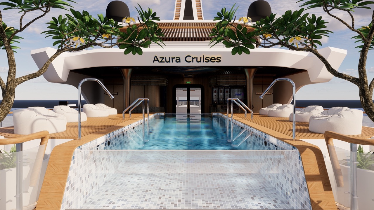 Luxury Halong Bay cruise balcony with stunning views and relaxing atmosphere. Perfect for an unforge.
