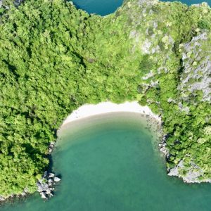 Secluded Crescent Beach – Thien Canh Son, Bai Tu Long Bay –