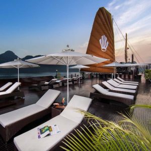 Sundeck Sunset Loungers – Lan Ha Bay – ViettrendTour