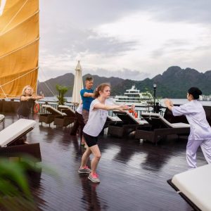 Tai Chi on Sundeck – Lan Ha Bay – ViettrendTour
