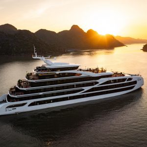 aerial-sunset-diana-cruise-lan-ha-bay-viettrendtour